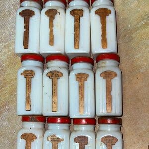 Vintage /antique spice bottle set